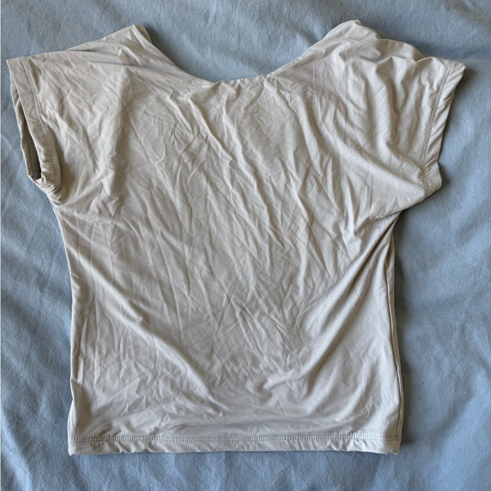 Open back cropped tee